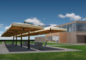 Solskydd parasol av PVC MD620P 600x2000